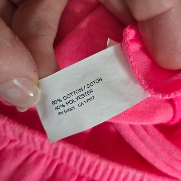 Gap Outlet Bright Pink Heathered Peasant Top sz XS - Picture 6 of 6